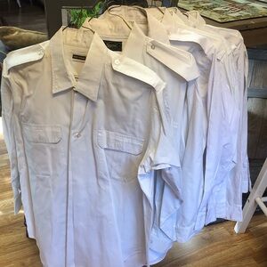 Vtg. Men's White Uniform Shirts